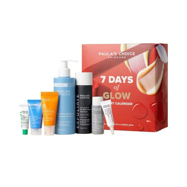 Paula's Choice 7 Days of Glow Advent Calendar with Peptide Booster & 5% Vitamin C Sheer Moisturizer SPF